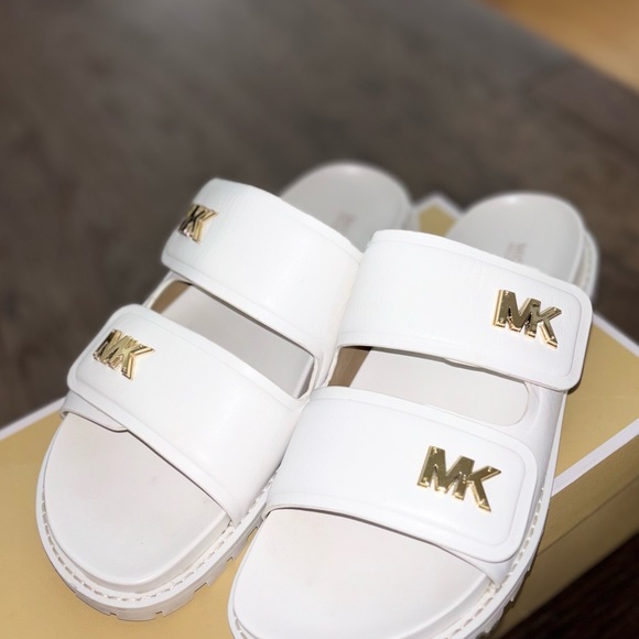 Michael Kors Stark Leather Slide Sandal - Picture 1 of 2